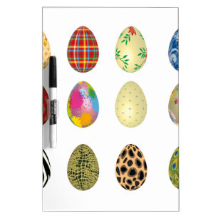 colorful easter eggs dry erase board