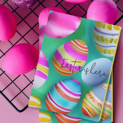 Colorful Easter Eggs Easter  Card