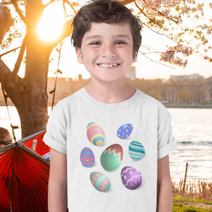 Colorful Easter Eggs Easter Egg Hunt Fun Spring T-Shirt