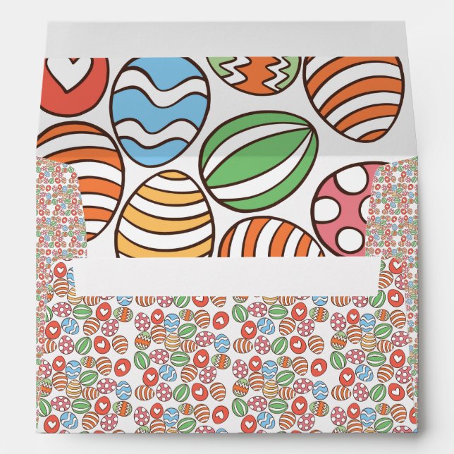 Colorful Easter Eggs Envelope (Back (Bottom))