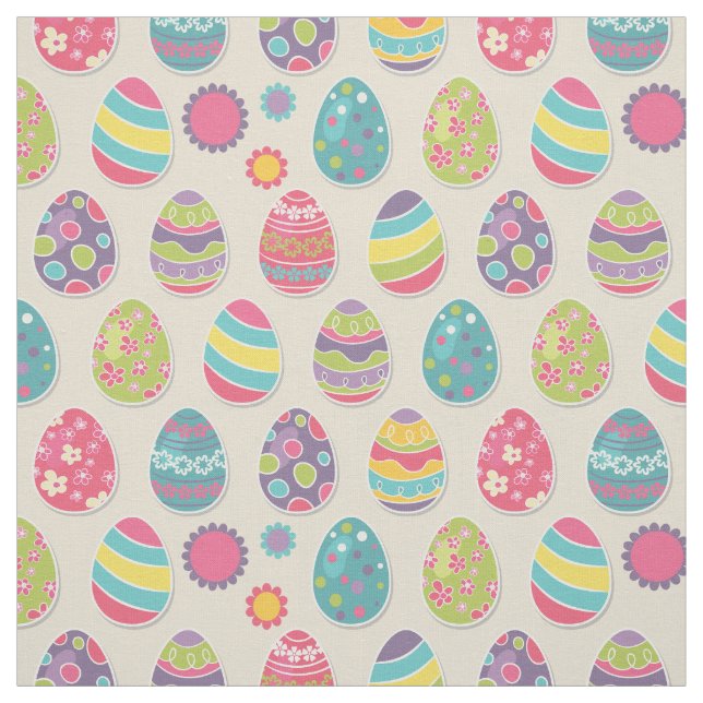 Colorful Easter eggs fabric (Swatch)