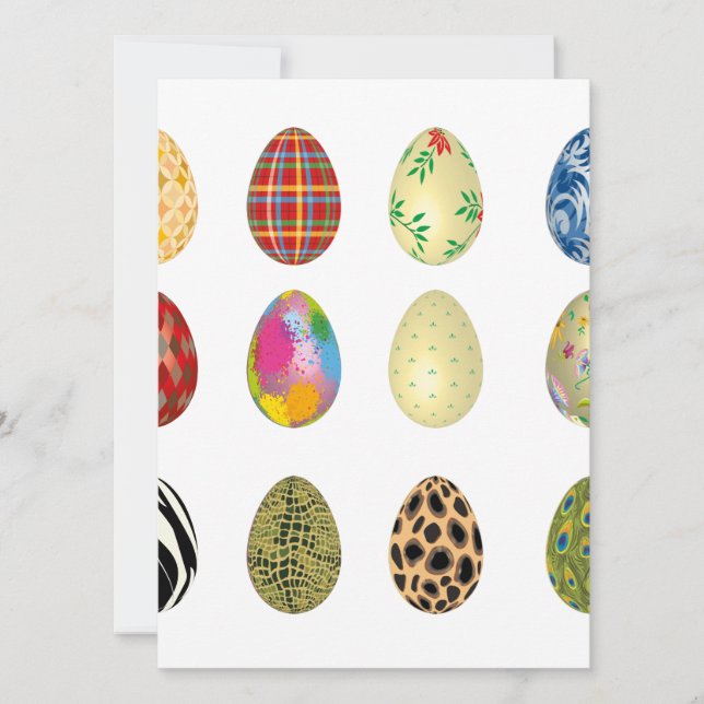 colorful easter eggs holiday card (Front)
