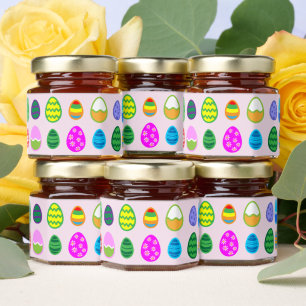 Colorful Easter eggs Honey Jar Favors
