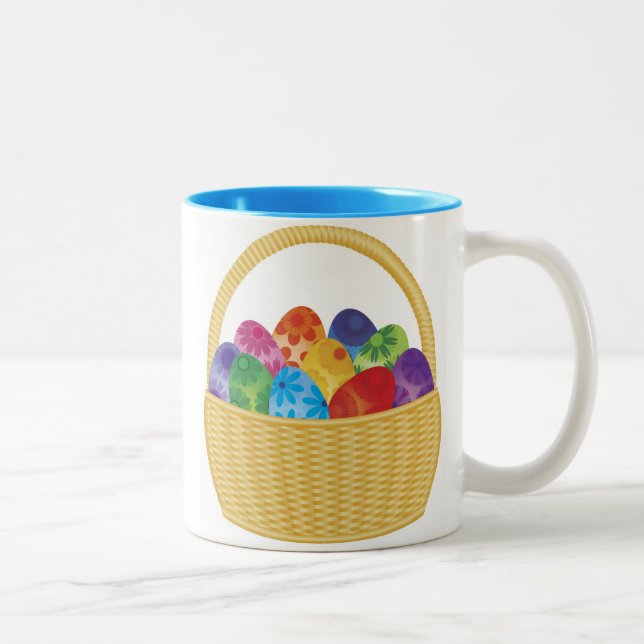 Colorful Easter Eggs in Basket Mug (Right)