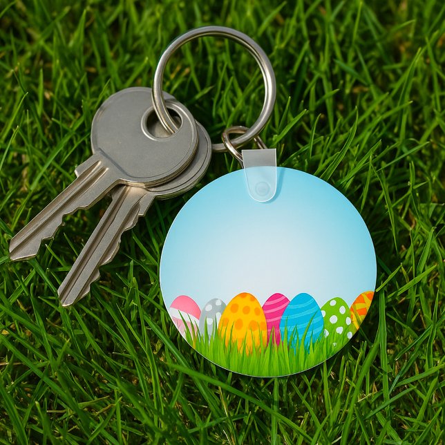 Colorful Easter Eggs in Grass Keychain (Creator Uploaded)