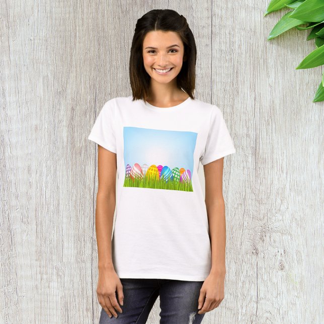 Colorful Easter Eggs in Grass T-Shirt (Creator Uploaded)