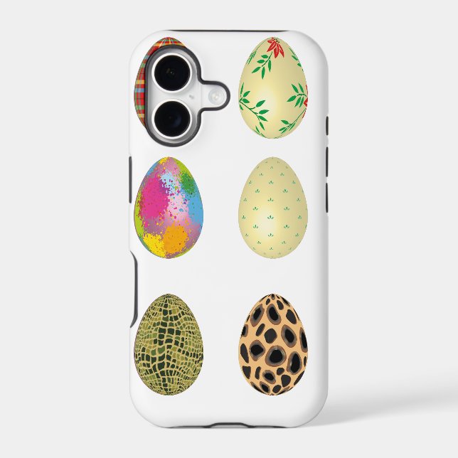 colorful easter eggs iphone case (Back)