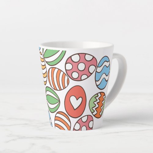 Colorful Easter Eggs Latte Mug