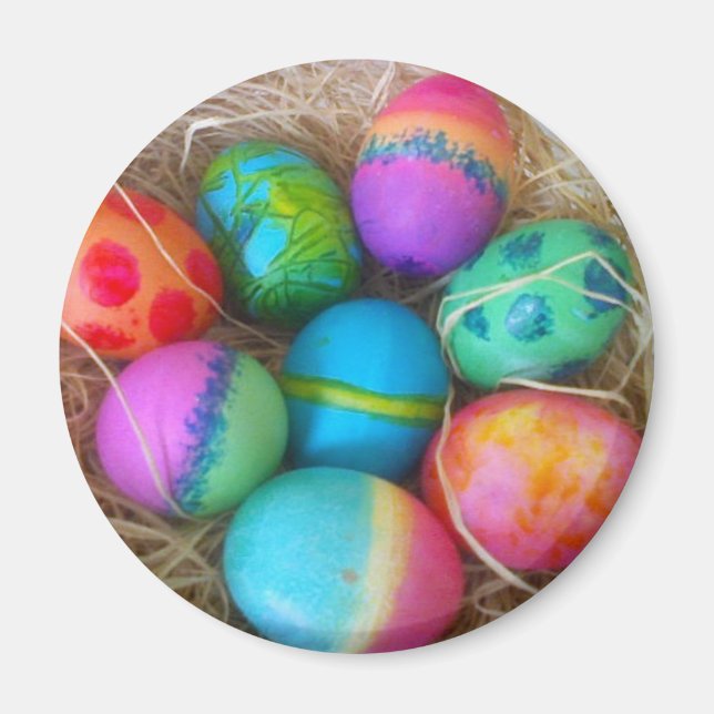 Colorful Easter Eggs Magnet (Front)