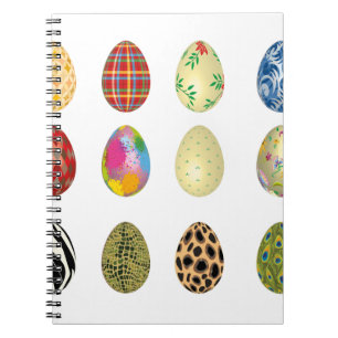 colorful easter eggs notebook