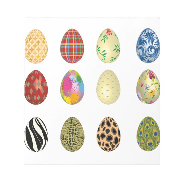 colorful easter eggs notepad (Front)