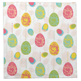 Colorful Easter Eggs Pattern Cloth Napkin