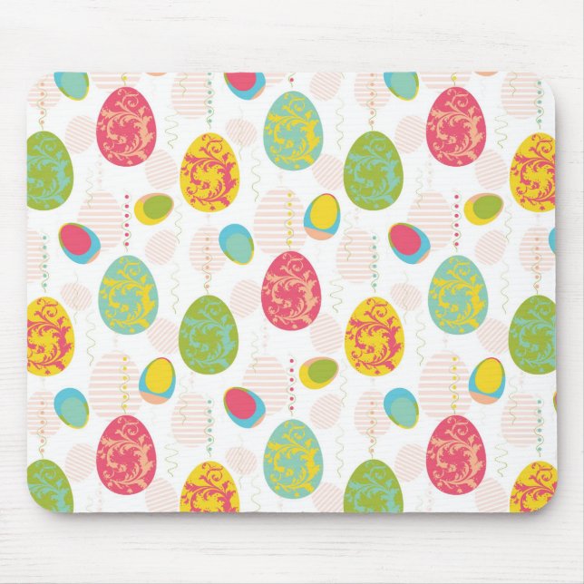 Colorful Easter Eggs Pattern Mouse Pad (Front)