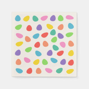 Colorful Easter Eggs Pattern Napkins