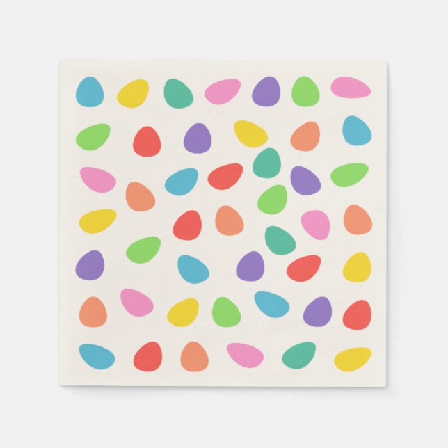 Colorful Easter Eggs Pattern Napkins (Front)