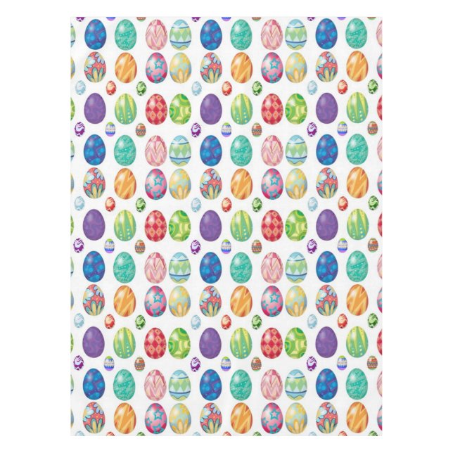Colorful Easter Eggs Pattern Tablecloth (Front)