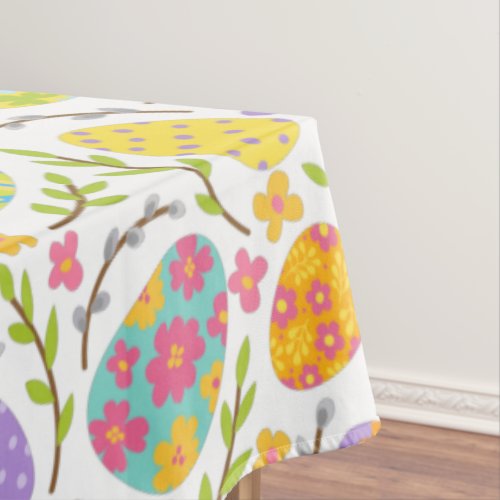Colorful Easter Eggs Pattern Tablecloth