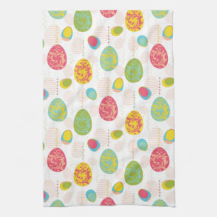 Colorful Easter Eggs Pattern Towel