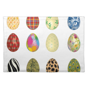 colorful easter eggs placemat