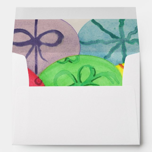 Colorful Easter Eggs Printed Inside Envelopes (Back (Bottom))
