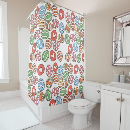 Colorful Easter Eggs Shower Curtain