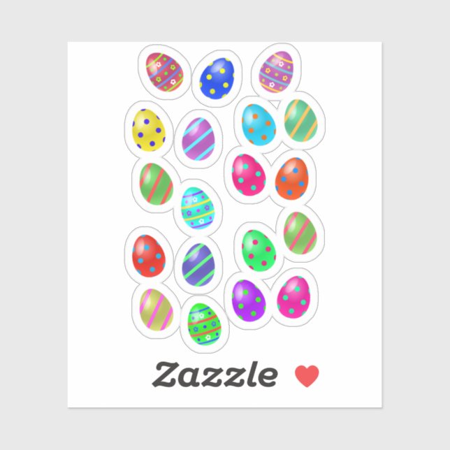 Colorful Easter Eggs Sticker (Sheet)