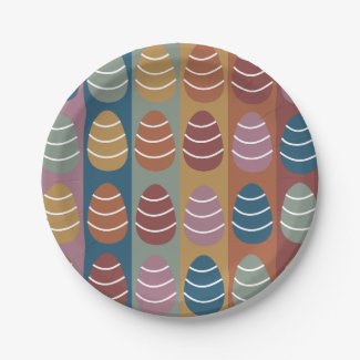 Colorful Easter Eggs Stripes Pattern Happy Easter 