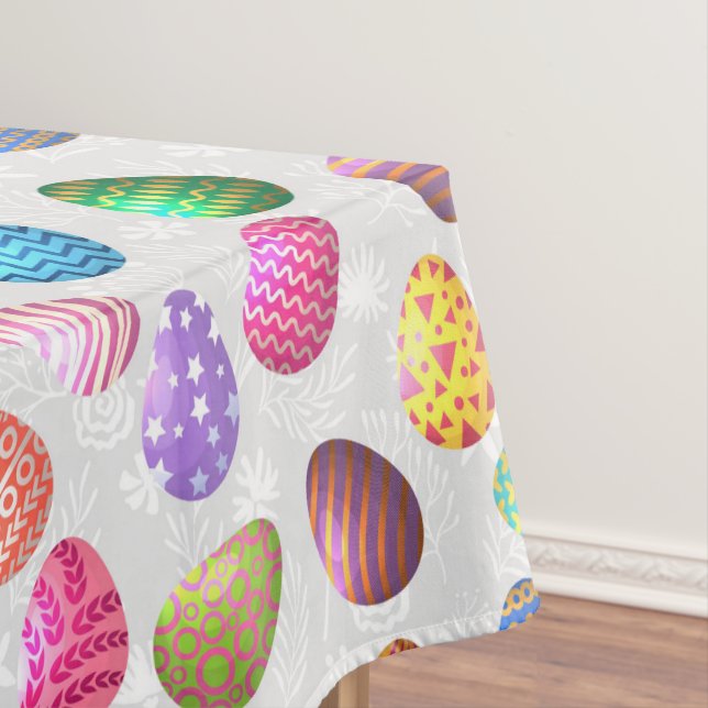 Colorful Easter Eggs Tablecloth (In Situ)