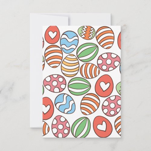 Colorful Easter Eggs Thank You Card