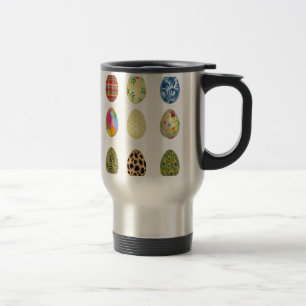colorful easter eggs travel mug