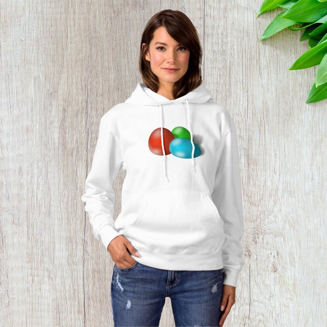 Colorful Easter Eggs Womens Hoodie (Creator Uploaded)