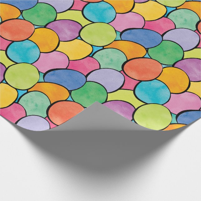 Colorful Easter Eggs Wrapping Paper (Corner)