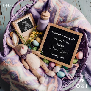 Colorful Easter Pregnancy Announcement