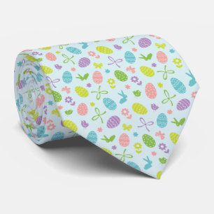Colorful Easter Spring Pattern Necktie