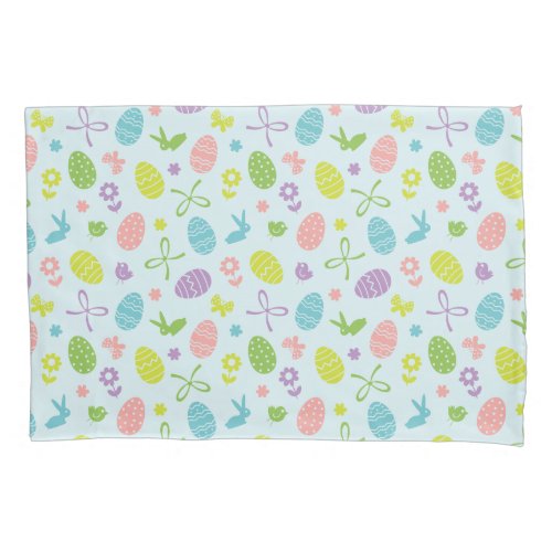Colorful Easter Spring Pattern  Pillowcase