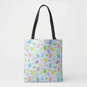 Colorful Easter Spring Pattern   Tote Bag