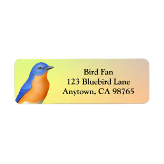 Colorful Eastern Bluebird Address Labels