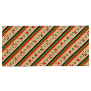 Colorful eastern folk pattern license plate frame wood flash drive