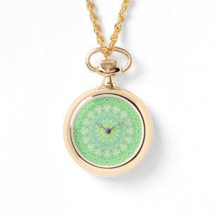 Colorful Eclectic Groovy Hippie Boho Funky Mandala Watch