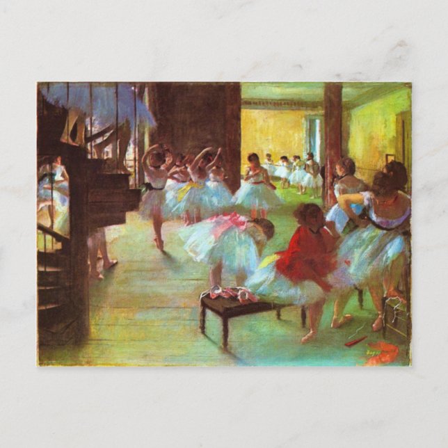 Colorful Edgar Degas Ballerina Fine Art Postcard (Front)