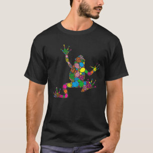 Colorful Egg Cute Frog Gift For Women Men Kids - E T-Shirt
