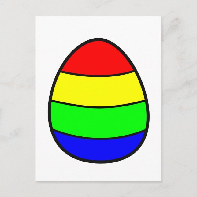 Colorful Egg Postcard (Front)