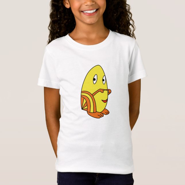 Colorful egg-shaped kawaii cute character tshirts (Front)