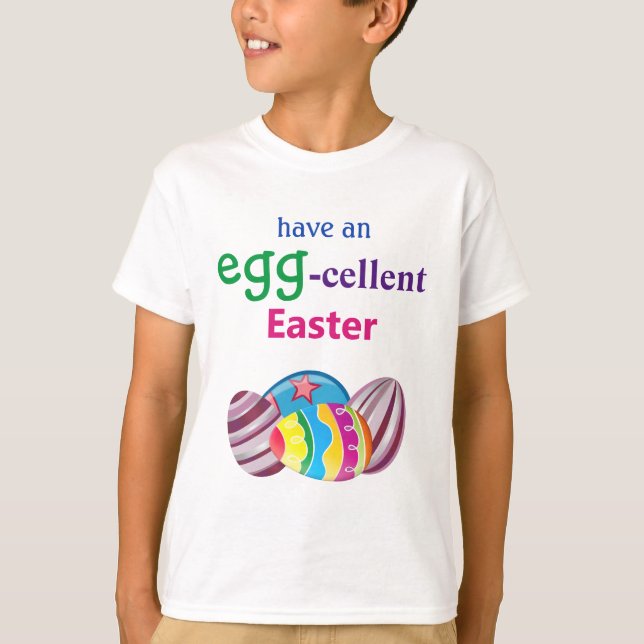 Colorful EGGcellent Easter Egg  T-Shirt (Front)
