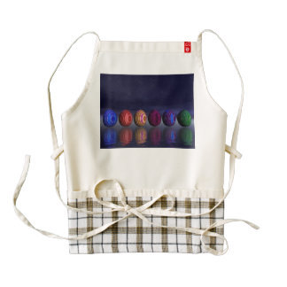 Colorful eggs for easter - 3D render Zazzle HEART Apron