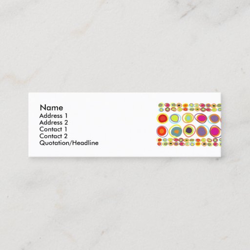 Customizable Colorful eggs skinny profile cards business cards