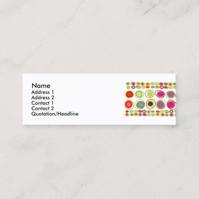 Colorful eggs skinny profile cards (Front)