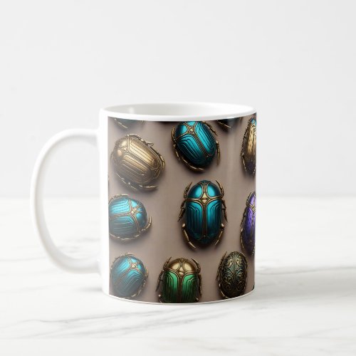 Colorful Egyptian Scarabs  Coffee Mug