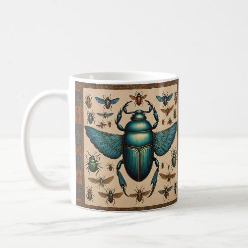 Colorful Egyptian Scarabs  Coffee Mug