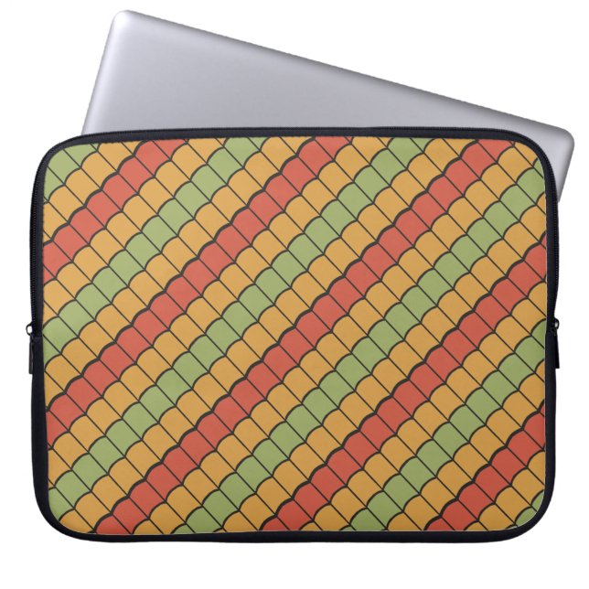Colorful Egyptian Tribal Feathers Laptop Sleeve (Front)